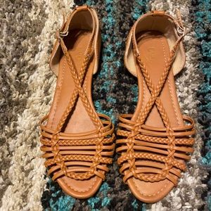 Brown Cato Open-Toe Flat Sandals Sz 8